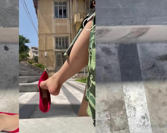 Tomato_Juice_KWEEN aka kweentomato OnlyFans - 02-23-2022 - Putting my super soft wolford tights on and strolling around in this beautiful Greek tow Who