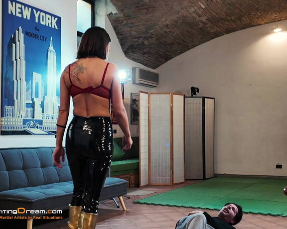 Fightingdream video store - Meg Indoor Home Selfdefense Wearing A Very Sexy Outfit Pt 1