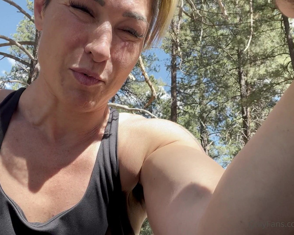 KortneyOlson1 aka kortneyolson1 OnlyFans - 07-26-2022 - Out hiking the other day and I came upon some douche nozzle on the trail…