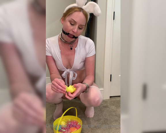 Couple of Perverts aka couple_of_perverts Femdom - 04-17-2022 OnlyFans Video - Chastity bunny Easter egg hunt