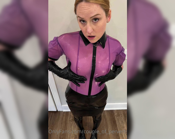 Couple of Perverts aka couple_of_perverts Femdom - 05-08-2022 OnlyFans Video - First time putting on my new dress I add a pair of gloves and stocking too