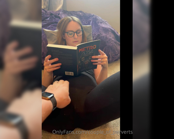 Couple of Perverts aka couple_of_perverts Femdom - 06-20-2022 OnlyFans Video - Just relaxing, reading a book