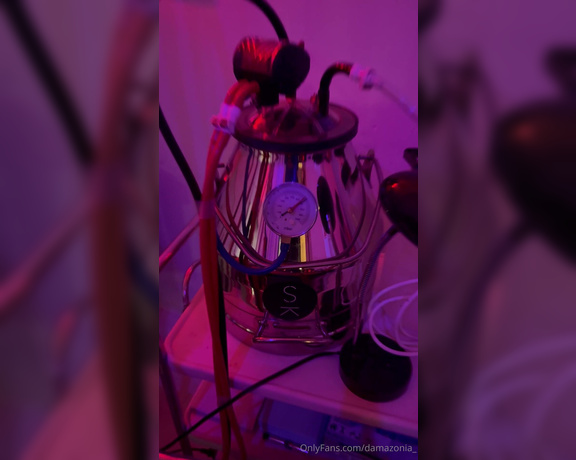 Mistress Damazonia aka damazonia_ Femdom - 01-19-2024 OnlyFans Video - Got my prey tied up in my medical room, plugged on my serious kit milking machine