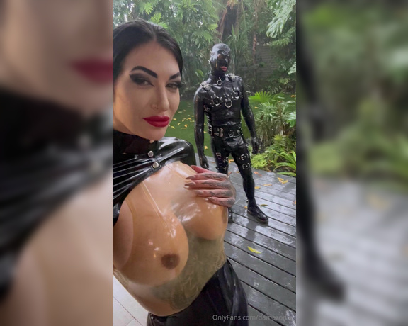 Mistress Damazonia aka damazonia_ Femdom - 07-22-2024 OnlyFans Video - We were about to shoot a scene when it started to pour Can you guess what