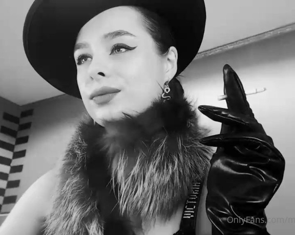 Mistress Milana aka mistress_milana Femdom - 02-03-2022 OnlyFans Video - Cigarettes are very sexy smoke fur gloves leather