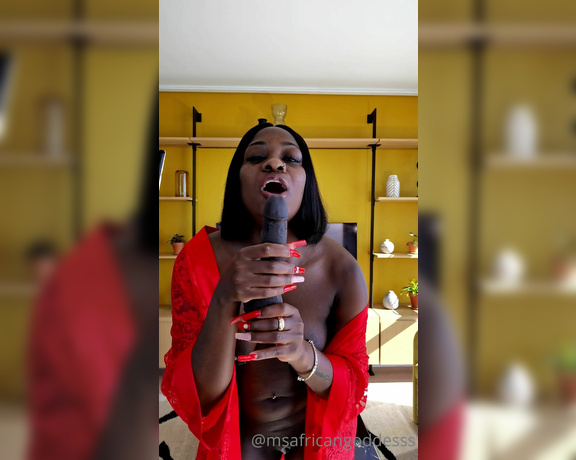 African Goddess aka msafricangoddesss Findom - 08-06-2022 OnlyFans Video - NEW DILDO  JOINS THE FAMILY PLEASE read below