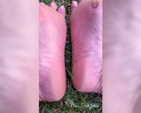 Tori Valentine aka missfeetstinkvip Foot Fetish - 07-01-2023 OnlyFans Video - Scrunchin soles in the grass Thats what we have here