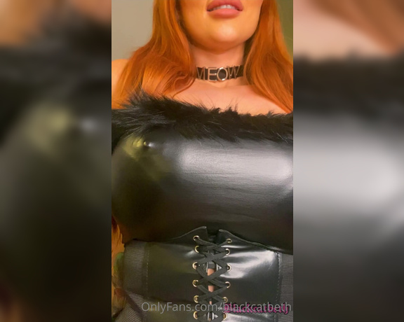 Beth Black aka blackcatbeth Femdom - 02-04-2023 OnlyFans Video - I love how my tits feel in this tight leather top