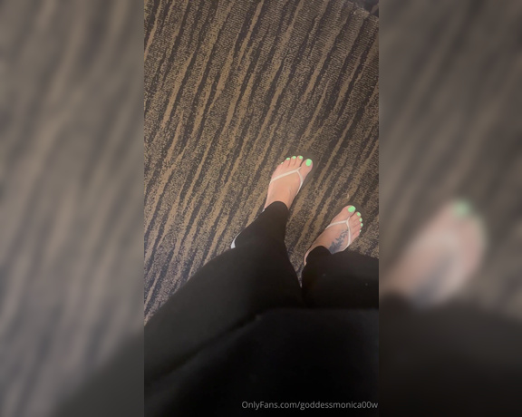 Goddess monica aka goddessmonica00w Foot Fetish - 03-23-2024 OnlyFans Video - new pedi flip flop walk around