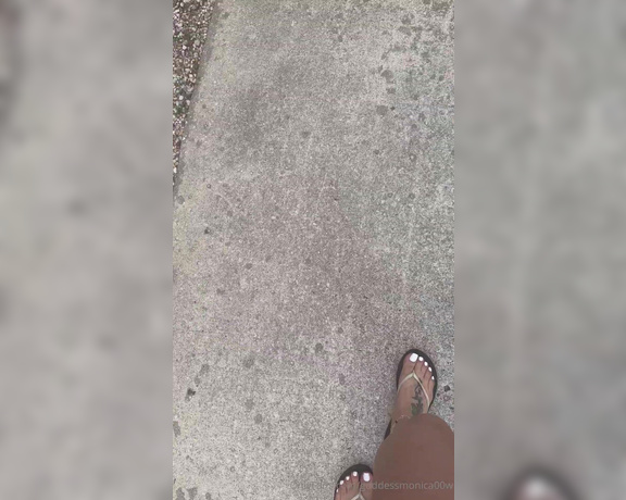 Goddess monica aka goddessmonica00w Foot Fetish - 05-01-2024 OnlyFans Video - white toes and flip flops