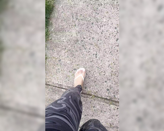 Goddess monica aka goddessmonica00w Foot Fetish - 05-10-2024 OnlyFans Video - white flip flop walk about