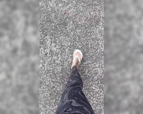 Goddess monica aka goddessmonica00w Foot Fetish - 05-10-2024 OnlyFans Video - white flip flop walk about