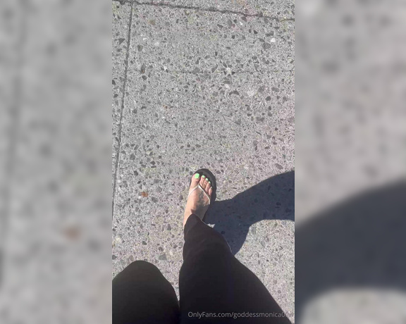 Goddess monica aka goddessmonica00w Foot Fetish - 04-17-2024 OnlyFans Video - flip flop walk about