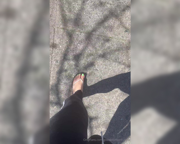 Goddess monica aka goddessmonica00w Foot Fetish - 04-17-2024 OnlyFans Video - flip flop walk about