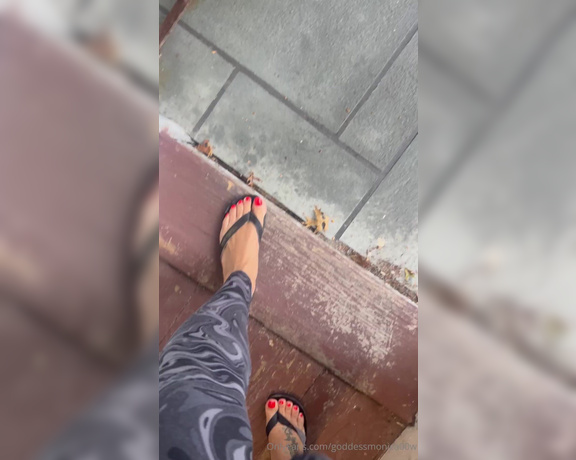 Goddess monica aka goddessmonica00w Foot Fetish - 10-07-2024 OnlyFans Video - one of my sponsors like these flip flops im about to do a long walk about