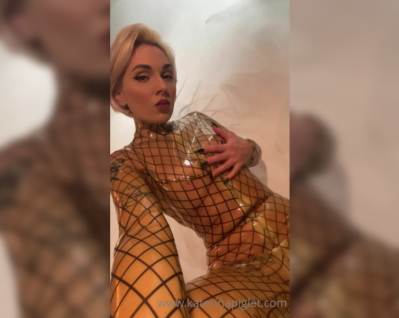 Katerina Piglet aka katerinapiglet Femdom - 12-10-2021 OnlyFans Video - A catsuit with imitation mesh, it excites me, it seems like Im completely naked and only