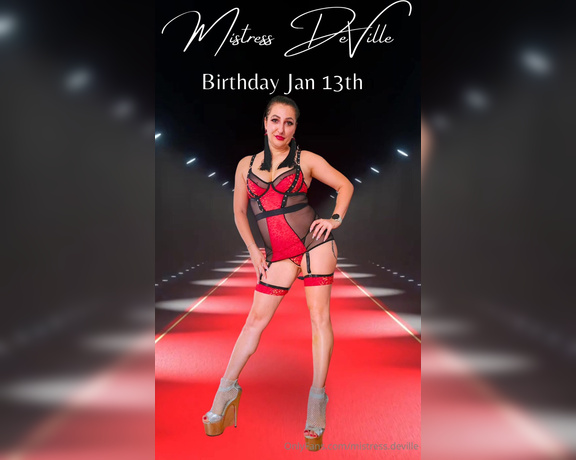 Mistress DeVille aka deville mistress - 02-01-2024 OnlyFans Video - Hello loyal subs its my birthday month If you ever wanted