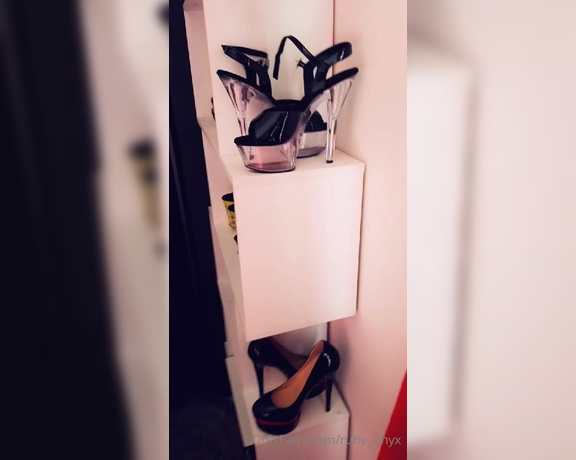 Ruby Onyx aka Ruby_onyx OnlyFans - OMG I got TWO pairs of heels from my wishlist yesterday! They look nice on my shoe shelf! Thank 3