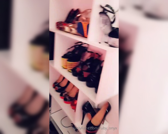 Ruby Onyx aka Ruby_onyx OnlyFans - OMG I got TWO pairs of heels from my wishlist yesterday! They look nice on my shoe shelf! Thank 3