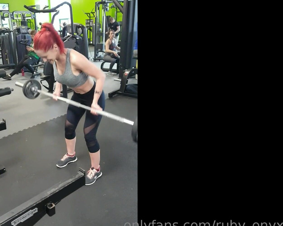 Ruby Onyx aka Ruby_onyx OnlyFans - Watch me training in the gym! These clips are from over a year ago You can see my body changing thr