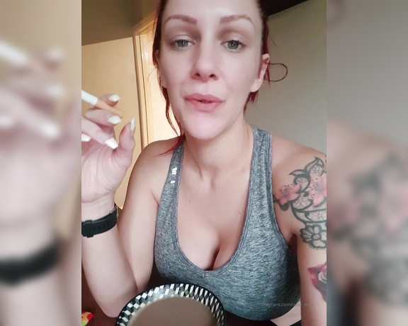 Ruby Onyx aka Ruby_onyx OnlyFans - This is how floozies get ready for the gym a giant coffee and lots of ciggies $5 voice notes