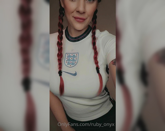Ruby Onyx aka Ruby_onyx OnlyFans - Lets go England! I have to wear my hair in pigtails for every England game cos Mr O is superstiti