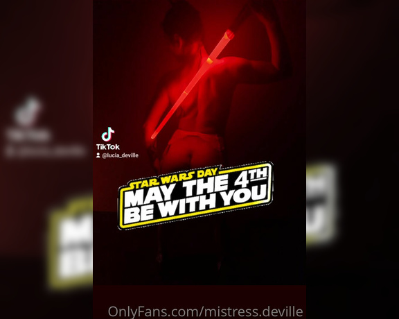 Mistress DeVille aka deville mistress - 04-05-2022 OnlyFans Video - May the 4th be with you Had a play with a light saber_1 W