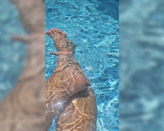 Nyx the Goddess aka nyxnoise Foot Fetish - 07-08-2024 OnlyFans Video - how many pieces of clothing do you think Im wearing in this pool rn