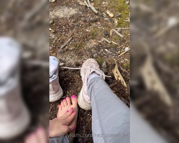 Red  Queen aka red_queen_94 Femdom - 07-16-2022 OnlyFans Video - Would you lick my feet in the forest Say Yes with a tip