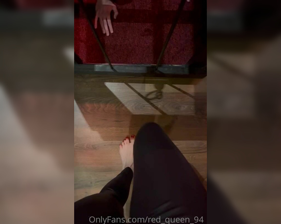 Red  Queen aka red_queen_94 Femdom - 01-29-2022 OnlyFans Video - Locked in chastity Locked in a cage Real doggy enjoying my feet