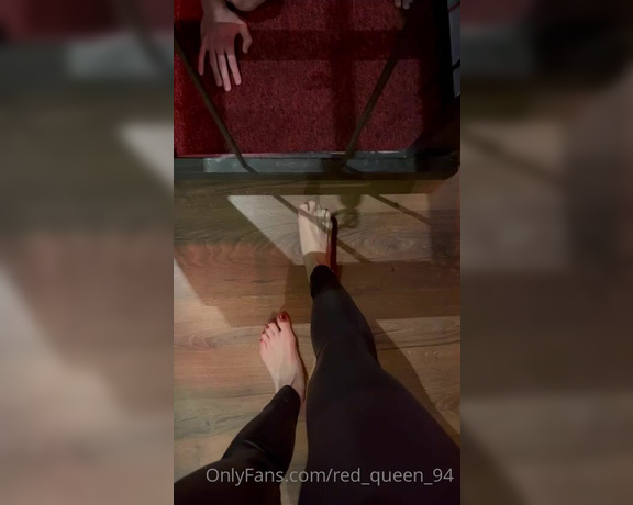 Red  Queen aka red_queen_94 Femdom - 01-29-2022 OnlyFans Video - Locked in chastity Locked in a cage Real doggy enjoying my feet