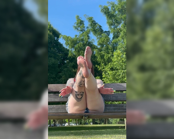 PAWS and KLAWS aka paws_and_klaws Foot Fetish - 06-09-2024 OnlyFans Video - Went for a walk but had to throw these soles up in the wind real quick