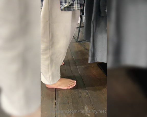 FeetAngel aka fallatmyfeet Foot Fetish - 11-02-2022 OnlyFans Video - Felt naughty so I walked around the clothing store barefoot  what would you do if