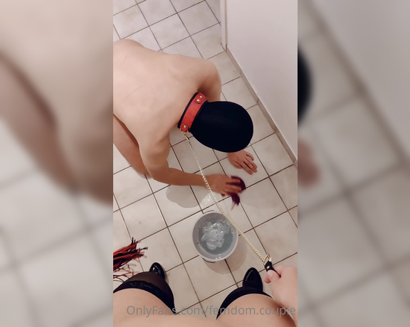 Femdom Couple aka femdomcouple Femdom - 05-09-2022 OnlyFans Video - Today I ordered hubby to clean the floor