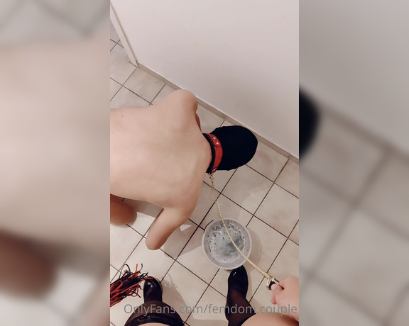 Femdom Couple aka femdomcouple Femdom - 05-09-2022 OnlyFans Video - Today I ordered hubby to clean the floor