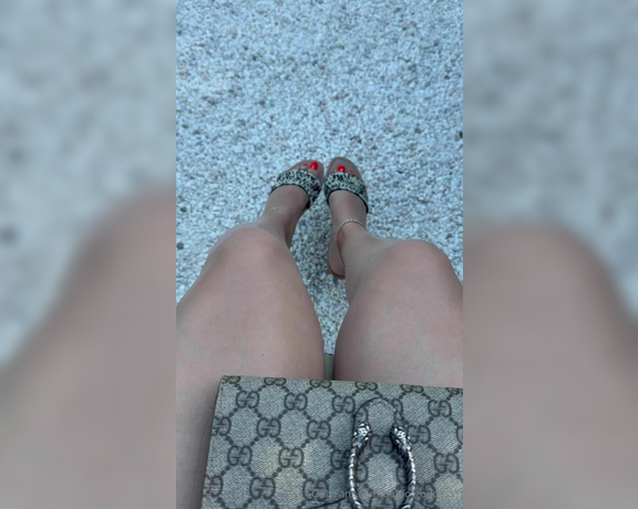 Da Foot Goddess aka dafootgoddess1 Foot Fetish - 06-25-2024 OnlyFans Video - dangling my sandals for you  seriously obsessed with my red toes