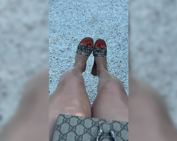 Da Foot Goddess aka dafootgoddess1 Foot Fetish - 06-25-2024 OnlyFans Video - dangling my sandals for you  seriously obsessed with my red toes