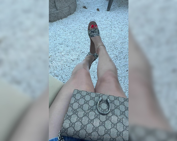 Da Foot Goddess aka dafootgoddess1 Foot Fetish - 06-25-2024 OnlyFans Video - dangling my sandals for you  seriously obsessed with my red toes