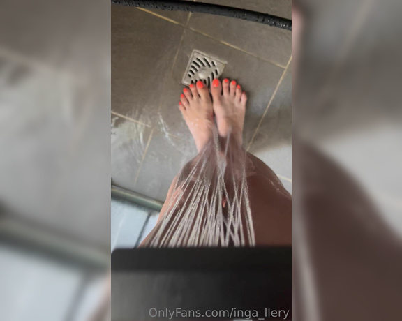 Inga_llery aka inga_llery Foot Fetish - 08-16-2023 OnlyFans Video - Do you like maybe i have to film more in shower maybe wearing heels in shower