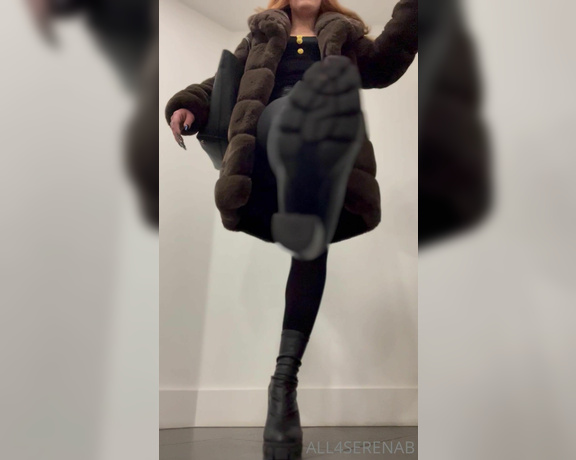 Daddy Serena aka all4serenab Femdom - 01-27-2023 OnlyFans Video - Your view as my boot licking slave