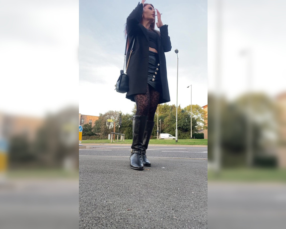 Daddy Serena aka all4serenab Femdom - 10-11-2021 OnlyFans Video - Licking my boots to keep them shining and swallowing my fresh hot cigarette ashes is all