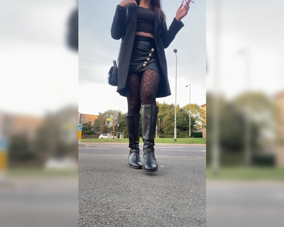 Daddy Serena aka all4serenab Femdom - 10-11-2021 OnlyFans Video - Licking my boots to keep them shining and swallowing my fresh hot cigarette ashes is all