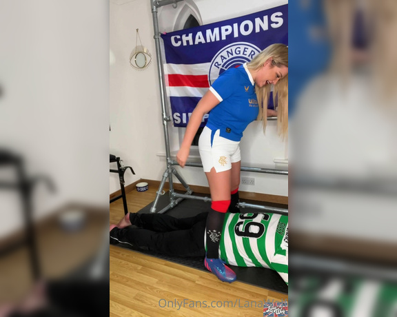 Lana Wolf aka lanawolf Findom - 09-04-2022 OnlyFans Video - LANA WOLFS OLD FIRM SPECIAL  OLD FIRM 0309 _ FOOTBALL BOOTS TRAMPLING Taking my