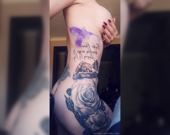 Ruby Onyx aka Ruby_onyx OnlyFans - Showing off my new tattoo so far!! Nearly done!