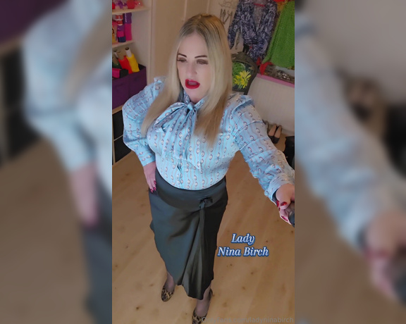 Lady Nina Birch aka ladyninabirch Findom - 02-16-2024 OnlyFans Video - A satin fetish filming day  Blouses and rolls of shiny, slippery, material