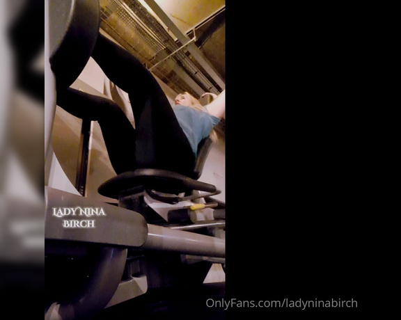 Lady Nina Birch aka ladyninabirch Findom - 02-08-2023 OnlyFans Video - Glutes and legs day 90kg leg press x4 sets _ prefer squatting right down on a