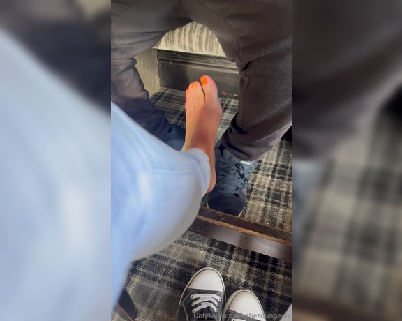 NurseKatiesFeet aka katiesdungeon Foot Fetish - 10-10-2024 OnlyFans Video - Cock teasing at the pub