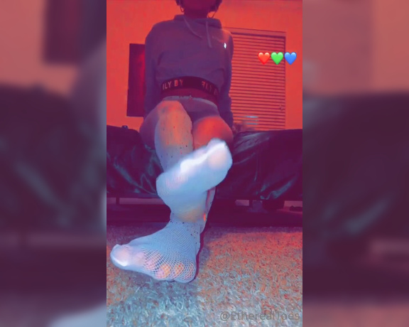 EtherealToes aka etherealtoes Foot Fetish - 01-15-2022 OnlyFans Video - Imagine my fishnets on your face and dick stockingfetish