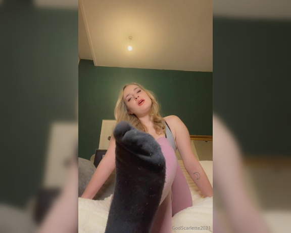 God Scarlette aka godscarlette Findom - 01-14-2024 OnlyFans Video - youre My pathetic sock addicted bitch for life