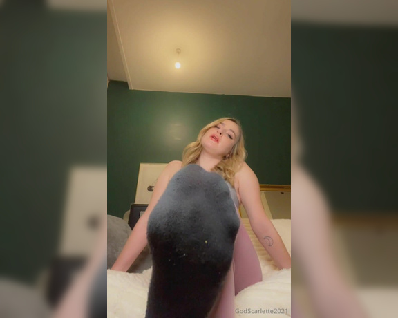 God Scarlette aka godscarlette Findom - 01-14-2024 OnlyFans Video - youre My pathetic sock addicted bitch for life